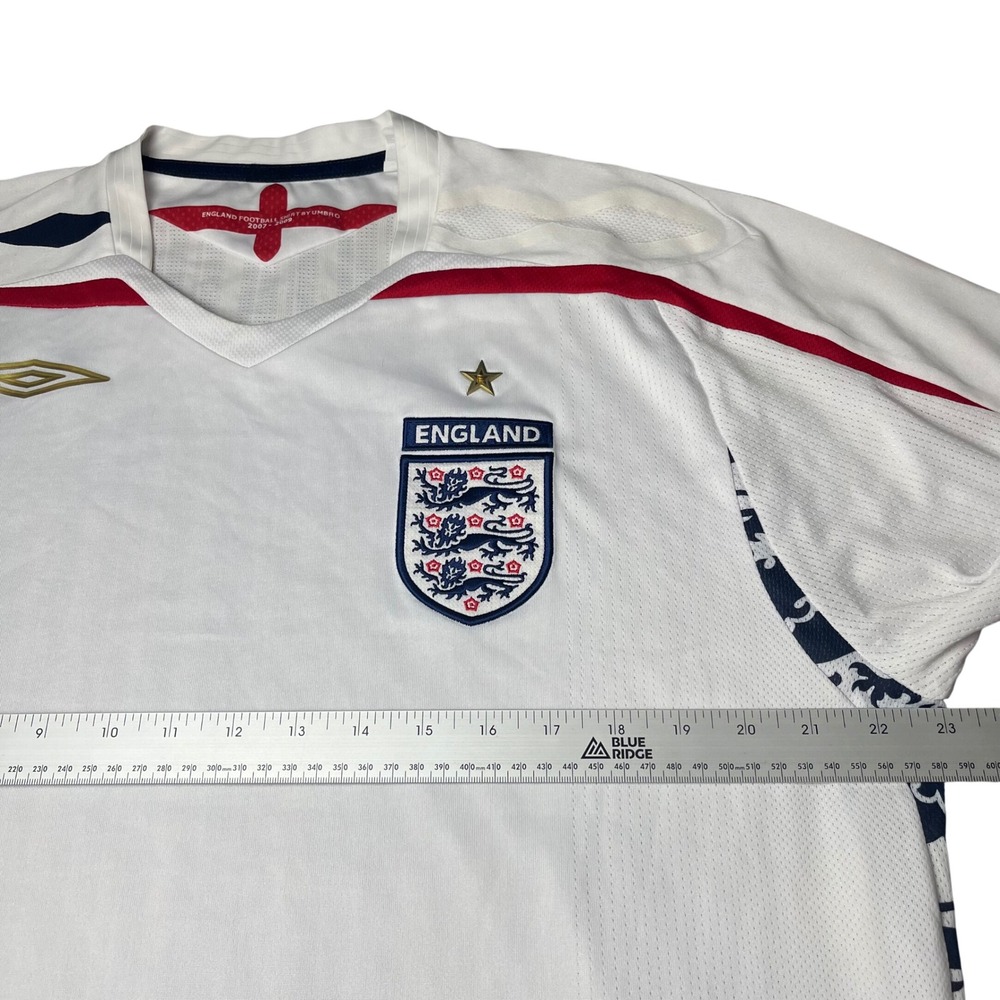 Umbro England Football Shirt Mens XL White 2007-2009 Home Soccer Jersey - Picture 6 of 12